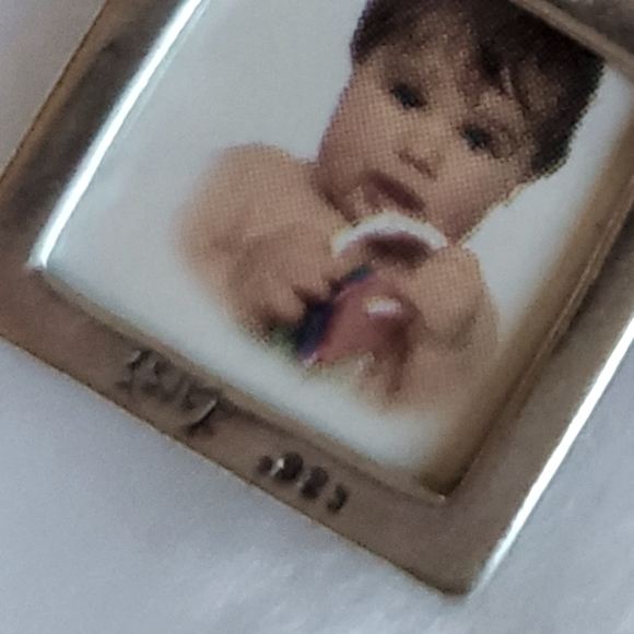 Silver Infinity Bracelet w/ Picture Frame & Freshwater Pearl - Picture 7 of 10